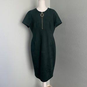 Green suede Calvin Klein dress
